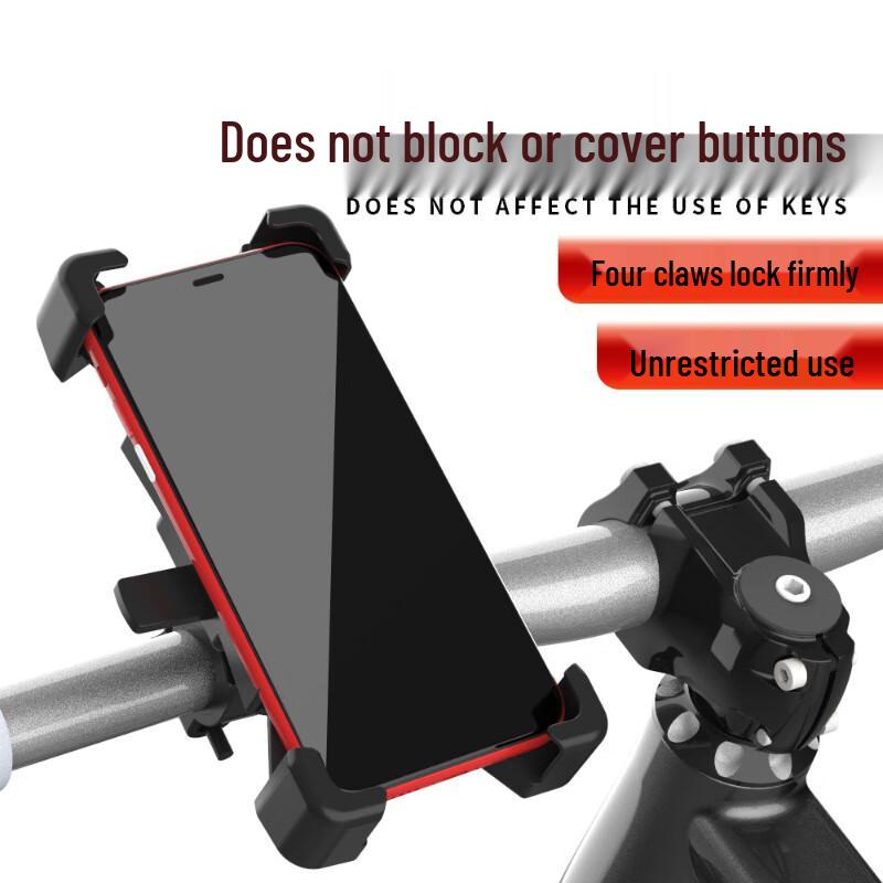 Lishi Uchwyt na Telefon do Roweru i Motocykla z Zamkiem Jednoprzyciskowym Czteroramiennym