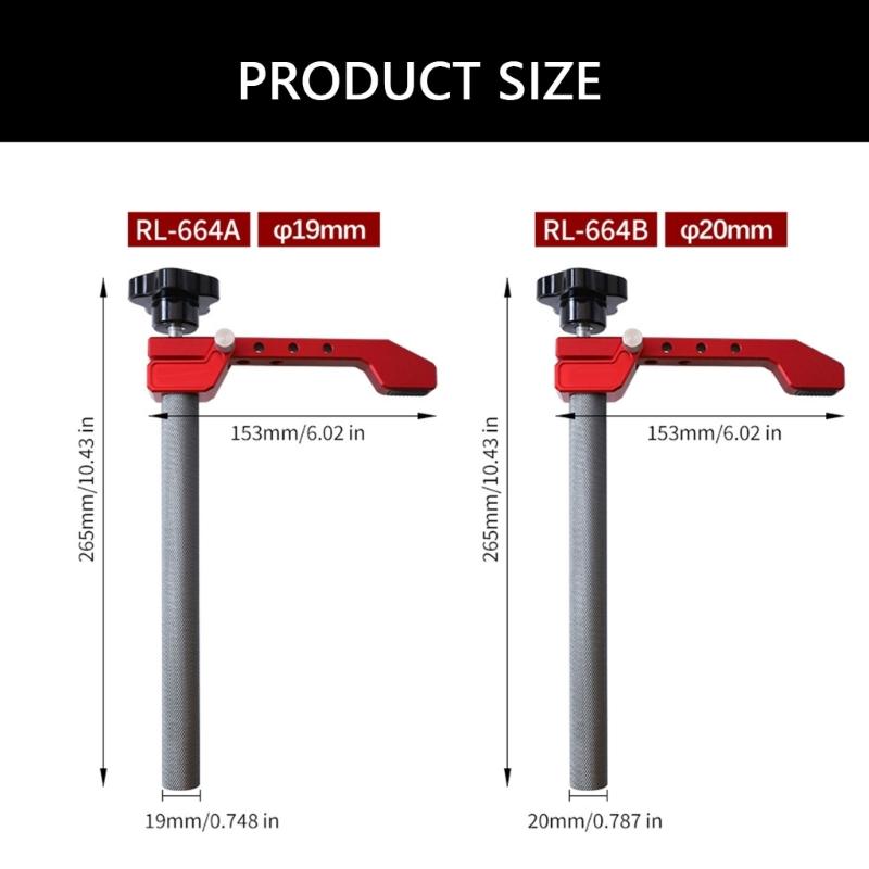 Benches Dog Clamps 19mm/20mm Hold Fast Dog Hole Clamps Adjustable Table Hold Down Clamps for Woodworking Tool