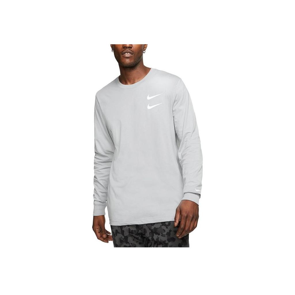 Nike Sportswear Swoosh Long Sleeve T-Shirt US Edition Men Tops Gray CK2259-073