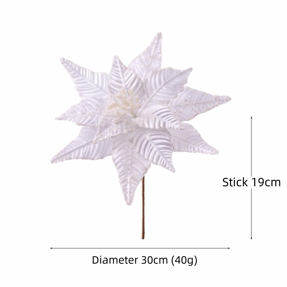 

Pink White Christmas Flower 30CM Simulation Flowers New DIY Christmas Flower Home Decoration белый