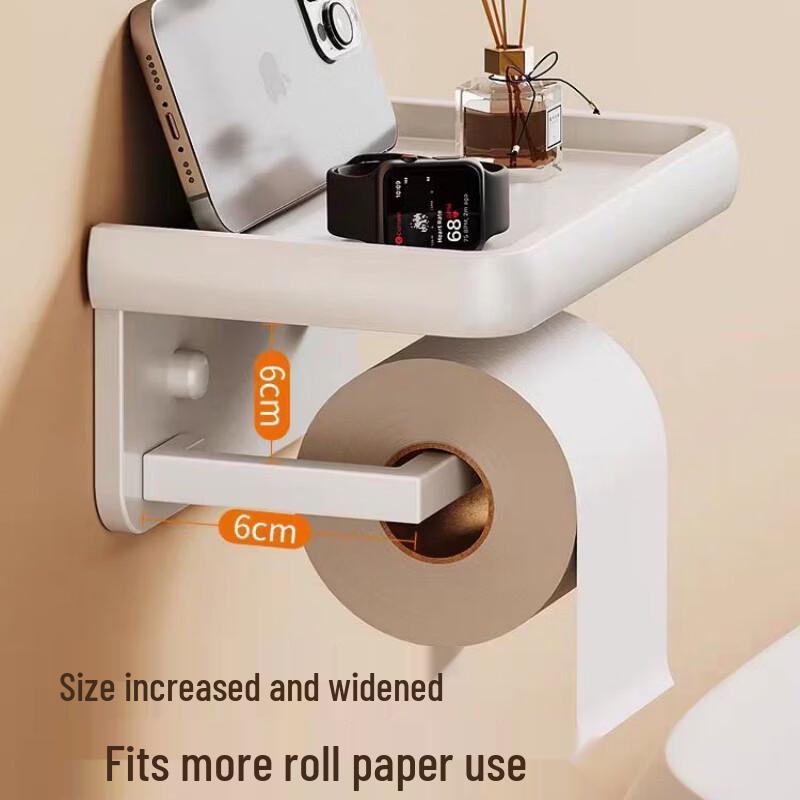 No-Drill Wall-Mounted Tissue & Toilet Paper Holder
