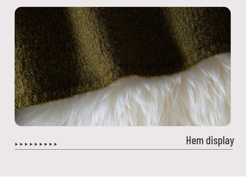 2025 Autumn/Winter Women's Heart Pattern V-Neck Loose Sweater Knitwear