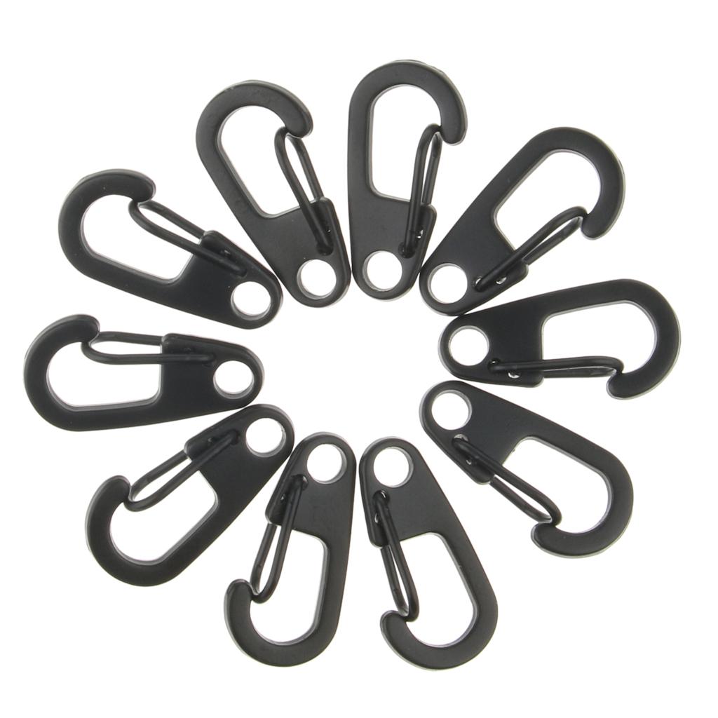 10Pcs Mini Alloy Key Buckle Snap Spring Clip Hook Carabiner Keychain Keyring for