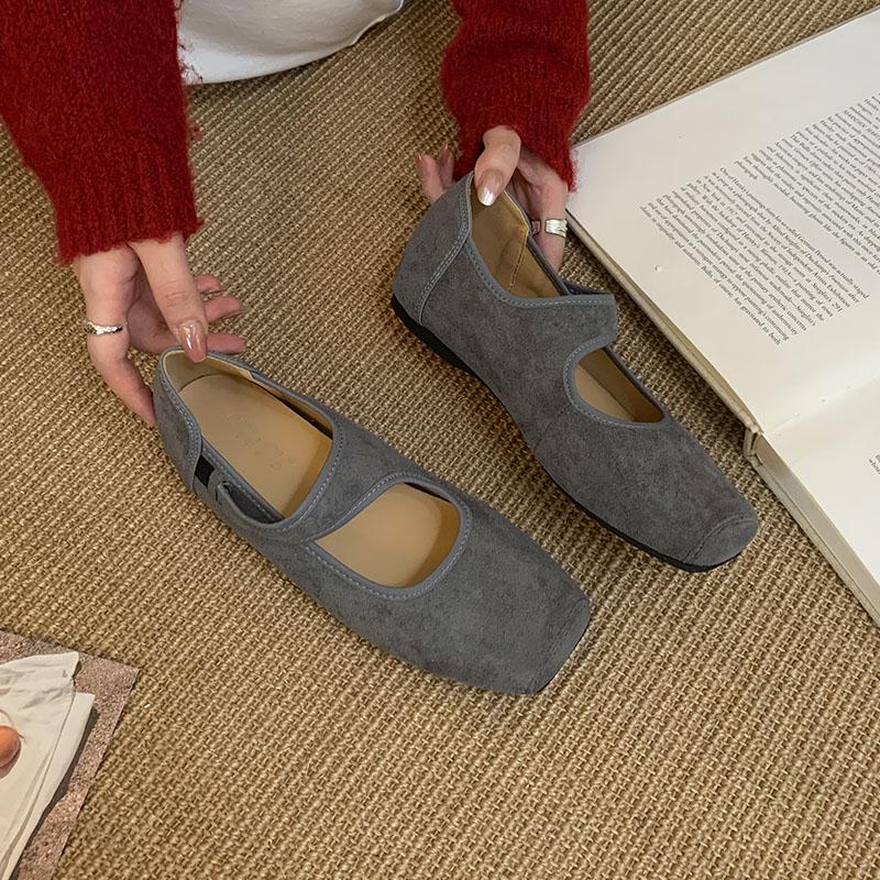 Fashion Female Slip On Footwear Shallow Women Flats With Shoes Casual Fashion Square Toe Ladies Mary Janes Flats Shoes lady