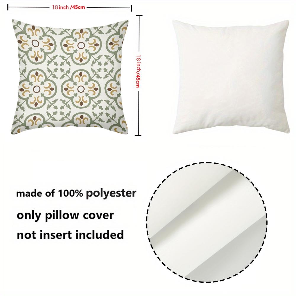1 Pieces Vintage Floral Tile Pattern Decorative Throw Pillow Covers Cushion Cover Suitable For Sofa Bedroom Car Pillow Cover