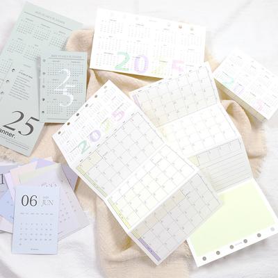 Fromthenon  Calendar 6 Holes Loose Leaf Journal Planner Traveler Notebook Calendar Accessories Office Stationery Supplies
