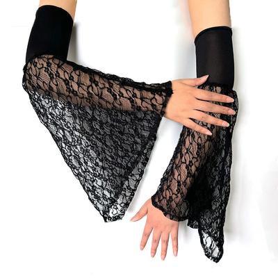 Muslimische Ärmel Spitze Sonnenschutzärmel Halloween Beerdigungsärmel Blumenschau Armbedeckung