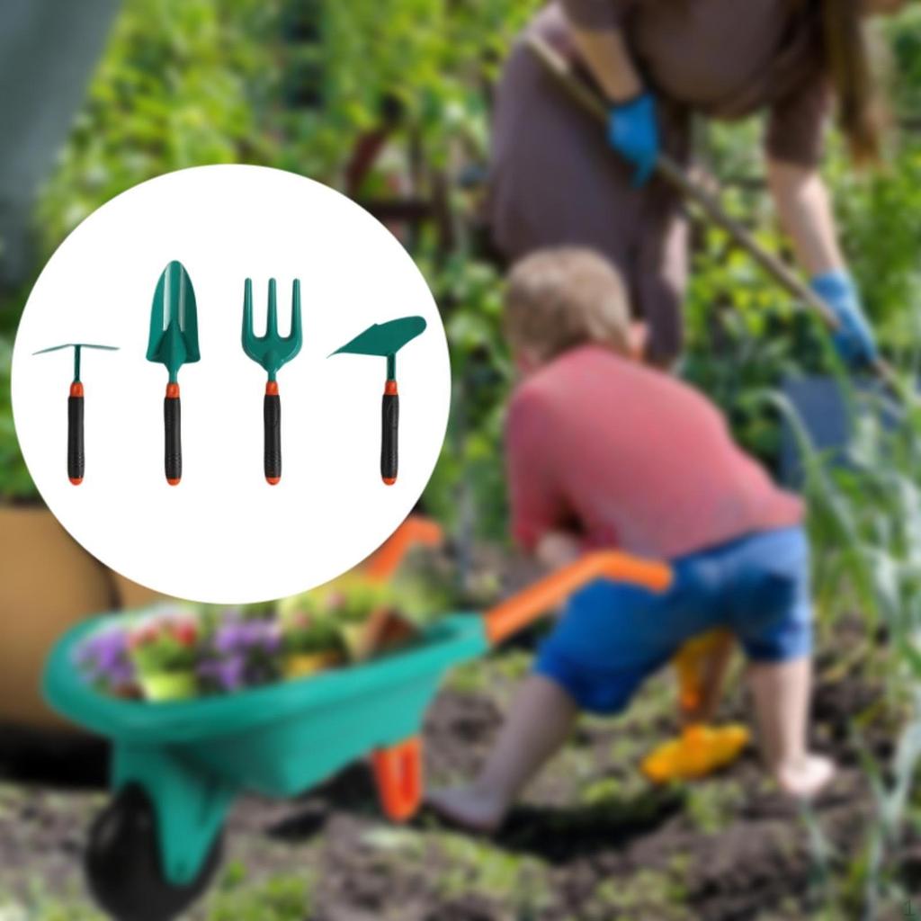 4-teiliges Gartenwerkzeug-Set für Kinder, Rollenspiel-Spielzeug für draußen, frühe Lernrolle