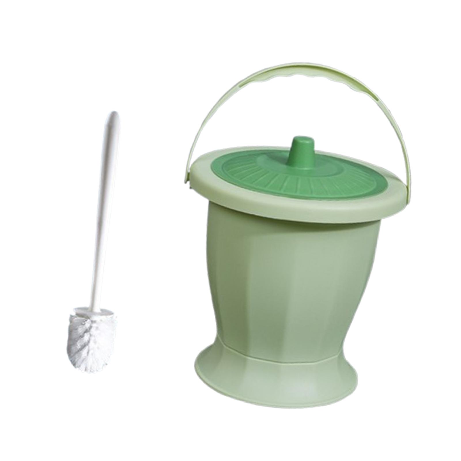 Potty Urinal Bottle And Ring Toilet Brush, Urinal Bucket Urinal Pot with Lid, Chamber Pot for Children