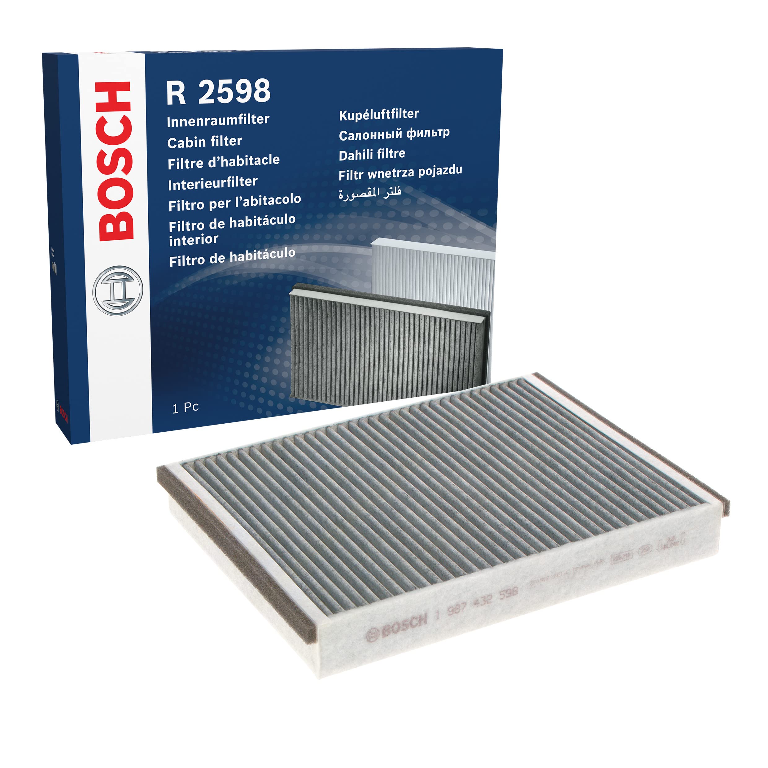 

BOSCH Cabin Filter Plus Air Conditioner Filter for Imported Cars VOLVO 1 987 432 598 (Deodorizing Type)