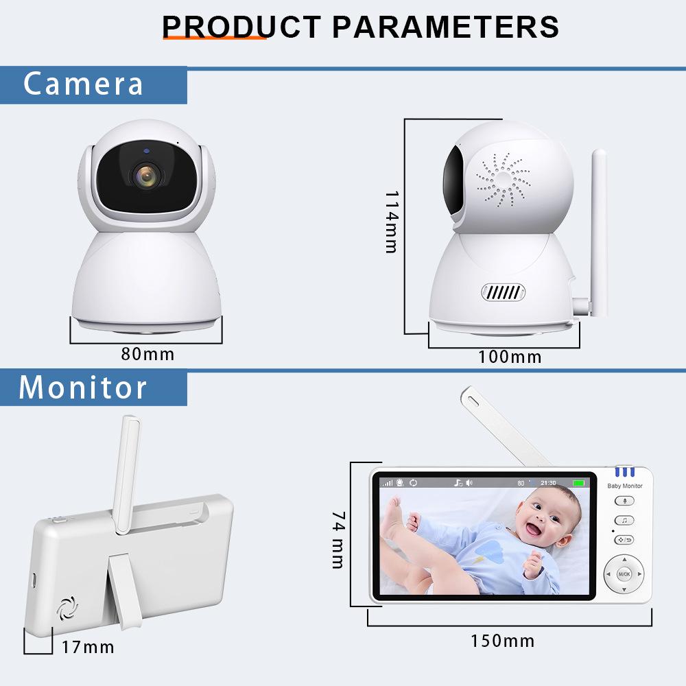 5" HD Wireless Baby Monitor with Infrared Night Vision