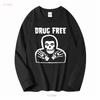 Misfits Drug Free T Shirt 80s Punk Rock Vintage Blac 1717 vintage Washed fashion Stylish Breathable streetwear graphic