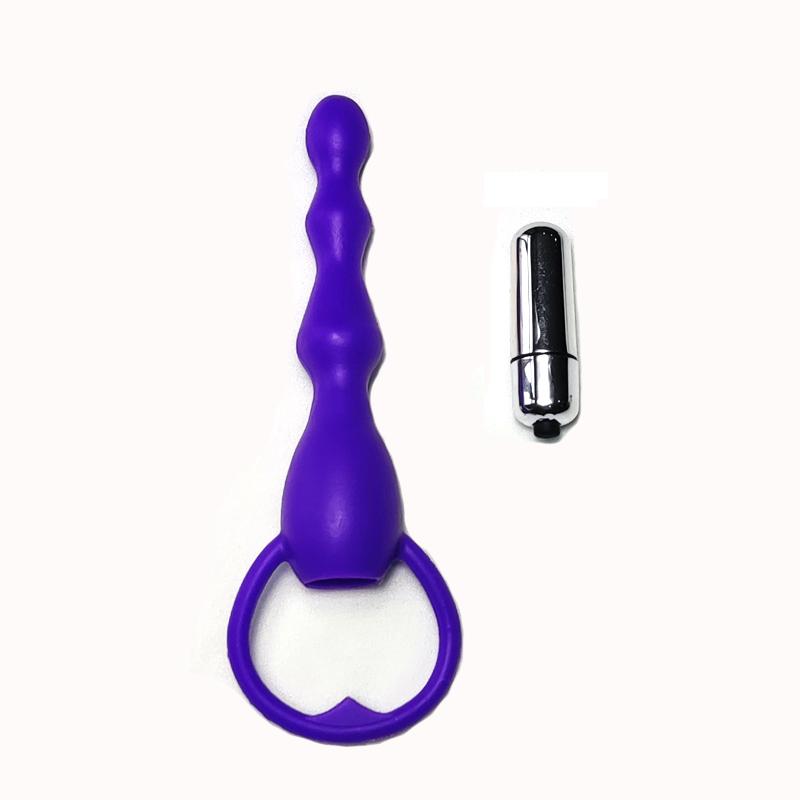Vibrating Anal Plug Prostate Massage Soft Anal Beads Butt Plug Vibrators Sex Toys for Couples Butt Plug Silicone Adult Products