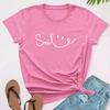 American Pattern Pure Cotton Printed Unisexs And Unisexs Loose Casual Short Sleeved Summer New Personalized Fashion Tshirt