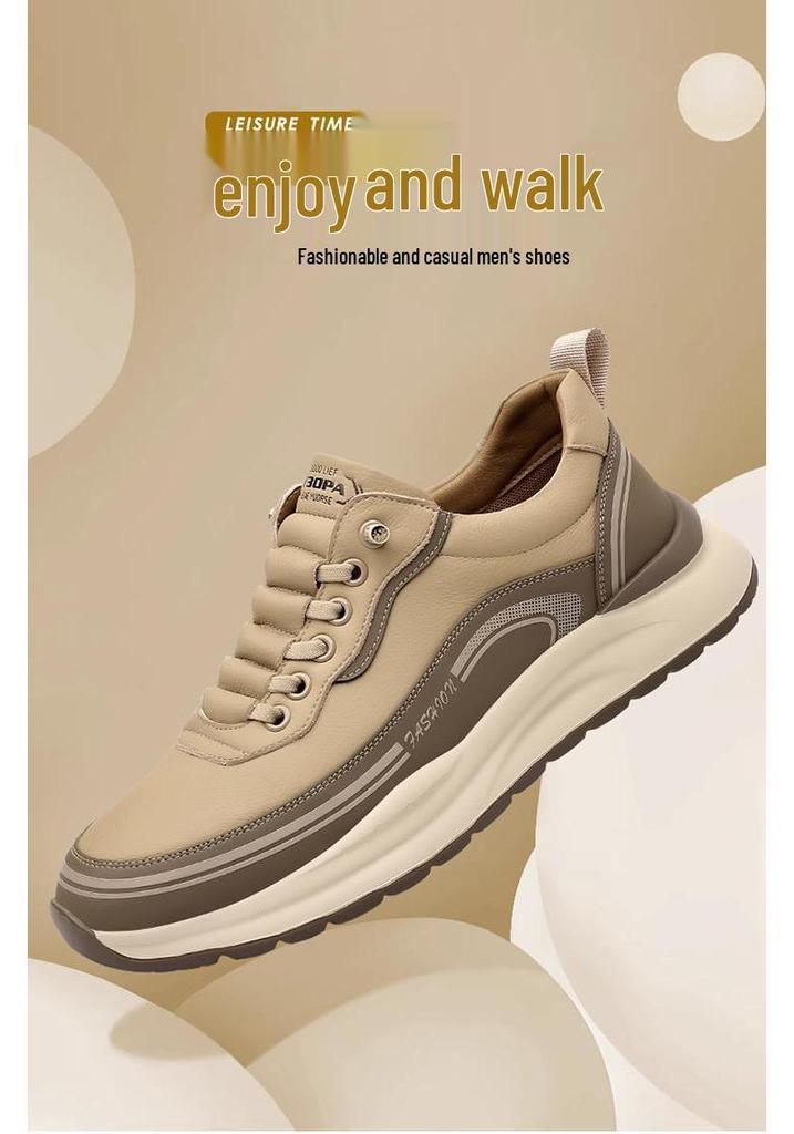Men's Lightweight Breathable Dad Shoes - Soft Sole Casual Running Sneakers for Spring/Autumn 2025
