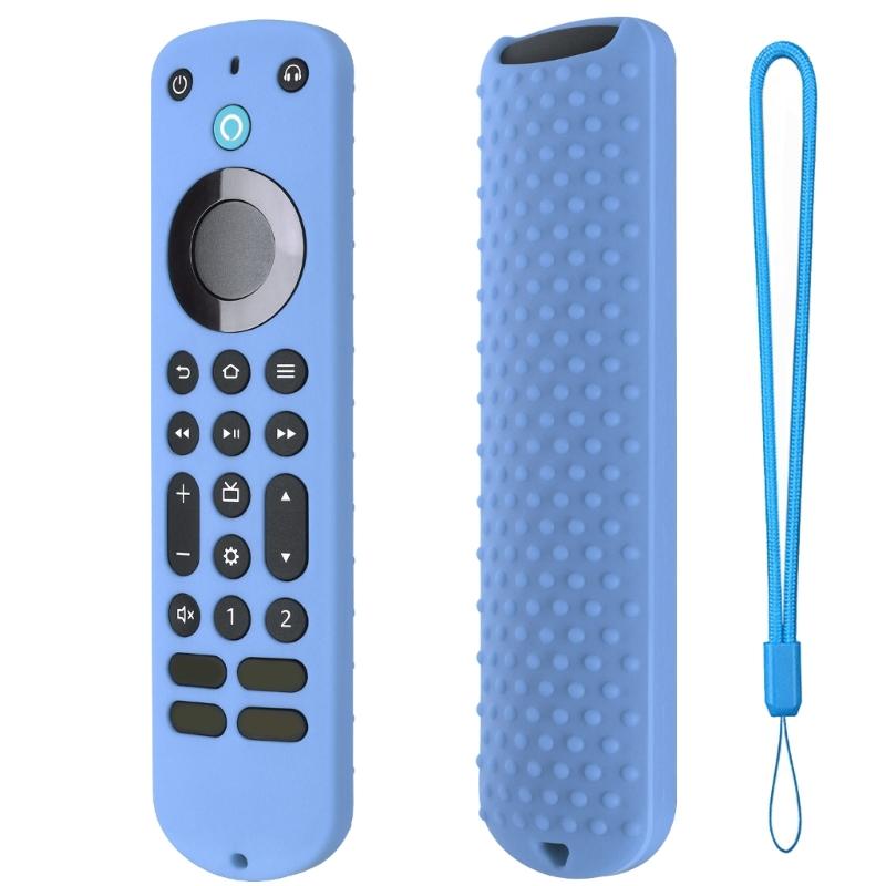 Silicone-Case Compatible for Alexa Voice Remote Controller Shockproof-360° Protective Soft Cover Skin Non-slip Dustproof