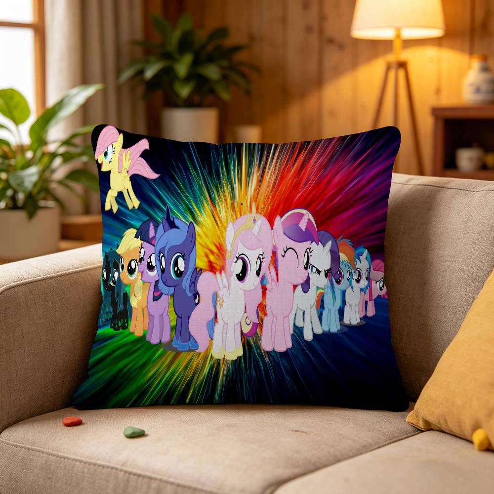 Cartoon My L-Little P-Pony Pink Pillow Cover Sofa Cushion Cover Home Room Decoration Children Gift