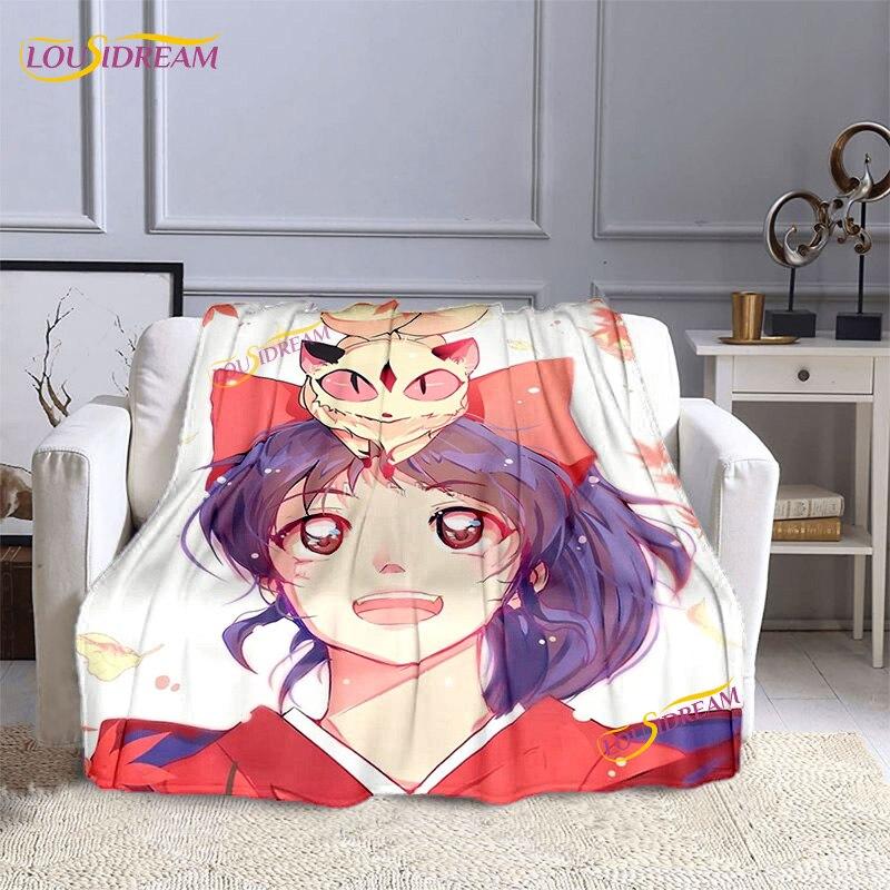 Cartoon Hanyou No Yashahime Printed Blanket Inuyasha Flannel Blanket Throws On Sofa Bed Home Bedspread Warm Gifts for Kids