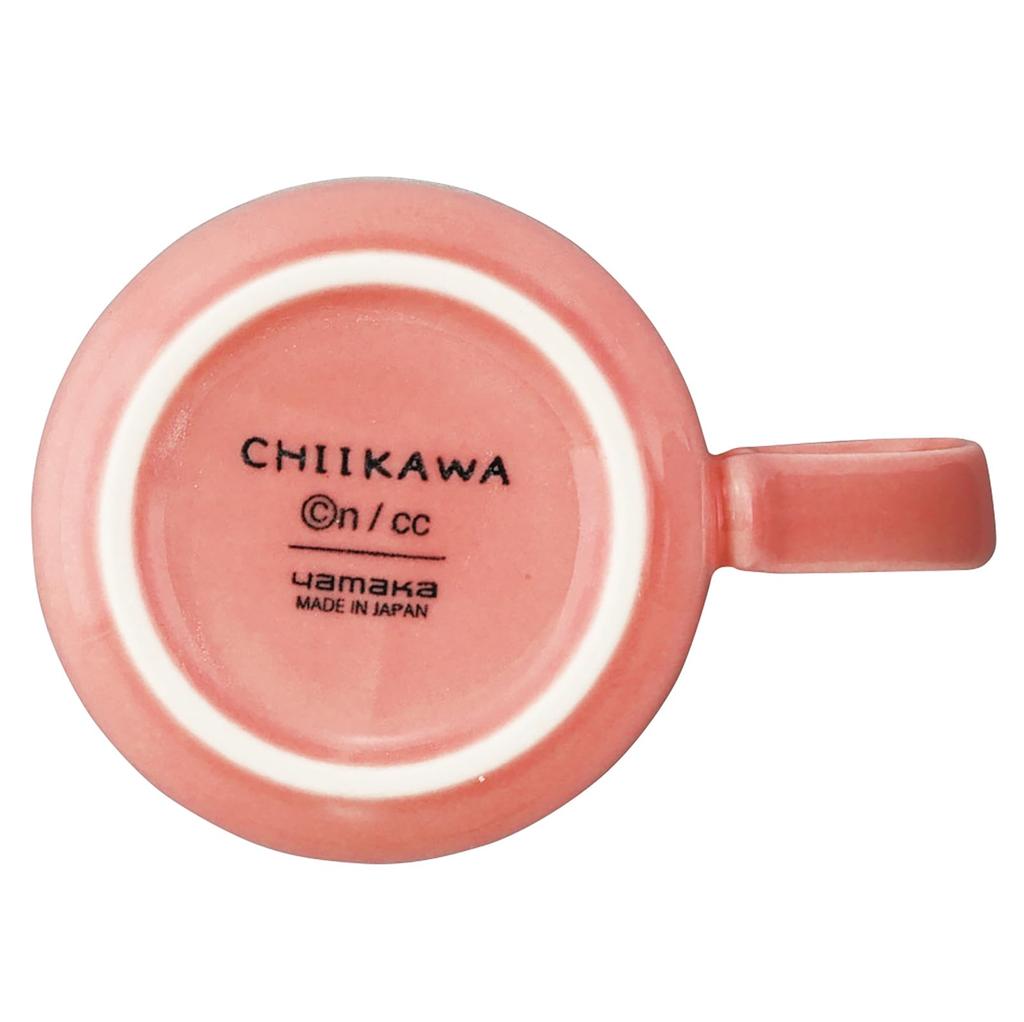 Officially Licensed Chiikawa Mug, Wooden Coaster, and Dinnerware Set (300ml), Approximately 8x9cm Diameter, Rabbit Colors, Microwave and Dishwasher