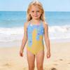 Girls One Piece Swimsuit Kids Summer Swimwear Children Beachwear Toddler Bathing Suit with Ice Cream Cone Print for Outdoor Water Activities