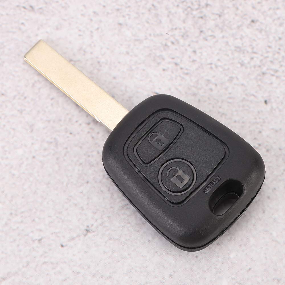 Car Key Case, 1 Car Key Case, Peugeot 307 Key-Qiilu Key Shell, 2 Buttons
