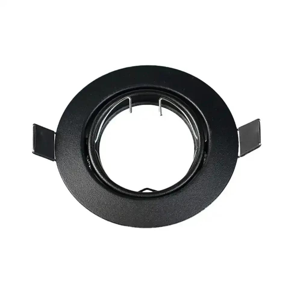 

5/10 шт. вырез 62 мм встраиваемый светодиодный точечный потолочный светильник рамка круглый держатель светильника регулируемый для патрона лампы MR16GU10 черный/белый 2 PCS