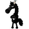 Cartoon Simulation Sweater Black Horse Keychain, Plush Toy Backpack Pendant Decoration, 2026 Mascot Of The Year Of The Horse