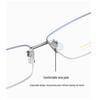 2024 Ultra-light Fashionable Square Semi-rim Titanium Blue Light Blocking Myopia Glasses