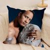 The RRock Face FUNNY Cushion Cover Silky Short Plush Invisible Zipper Dustproof Sofa Pillow Case For Home Decor