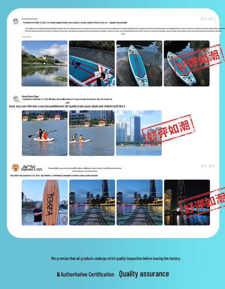 Adult Inflatable Stand-Up Paddleboard with Detachable Fin