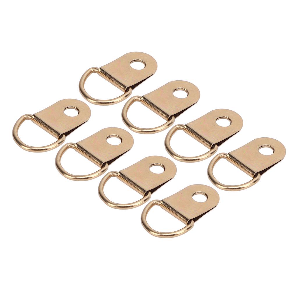50 Set Shoe Boot Lace Hooks with 8mm Iron Rivets Loop D Ring Buckle Metal Repair Accessories Black