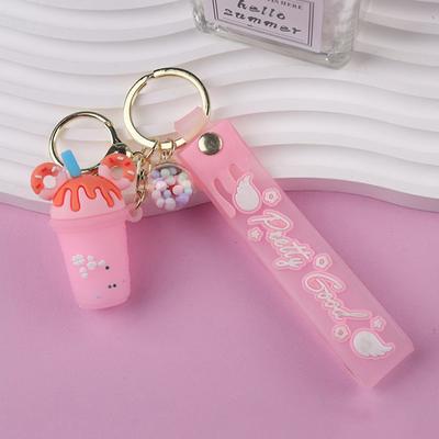 Personality Creative Ice Cream Shape Keychians For Women Cute Car Bag Keychain Decorate Women Accessories Trend Jewelry