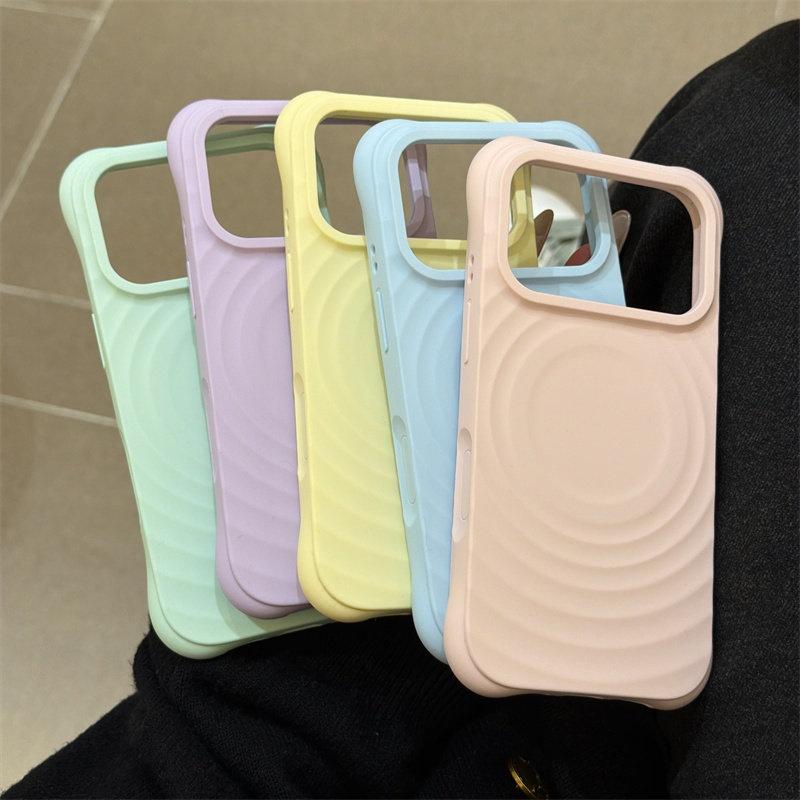 Original Liquid Silicone Water Ripple Magnetic Case For iPhone 17 Air 16 15 14 13 12 11 Pro Max Plus Wireless Charging Cover