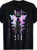 Men'S Japanese Cyberpunk Harajuku Streetwear T-Shirt - Neon Japanese Kanji & Che