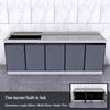 2-Meter Stainless Steel Waterproof Kitchen Cabinet with Sink for Household or Rental Use