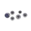 2 Stück silberfarbene Uhrenkrone aus Stahl, 4,5 mm bis 7 mm Kopfdurchmesser mit langem Pfosten zur Reparatur von Uhrenkronen