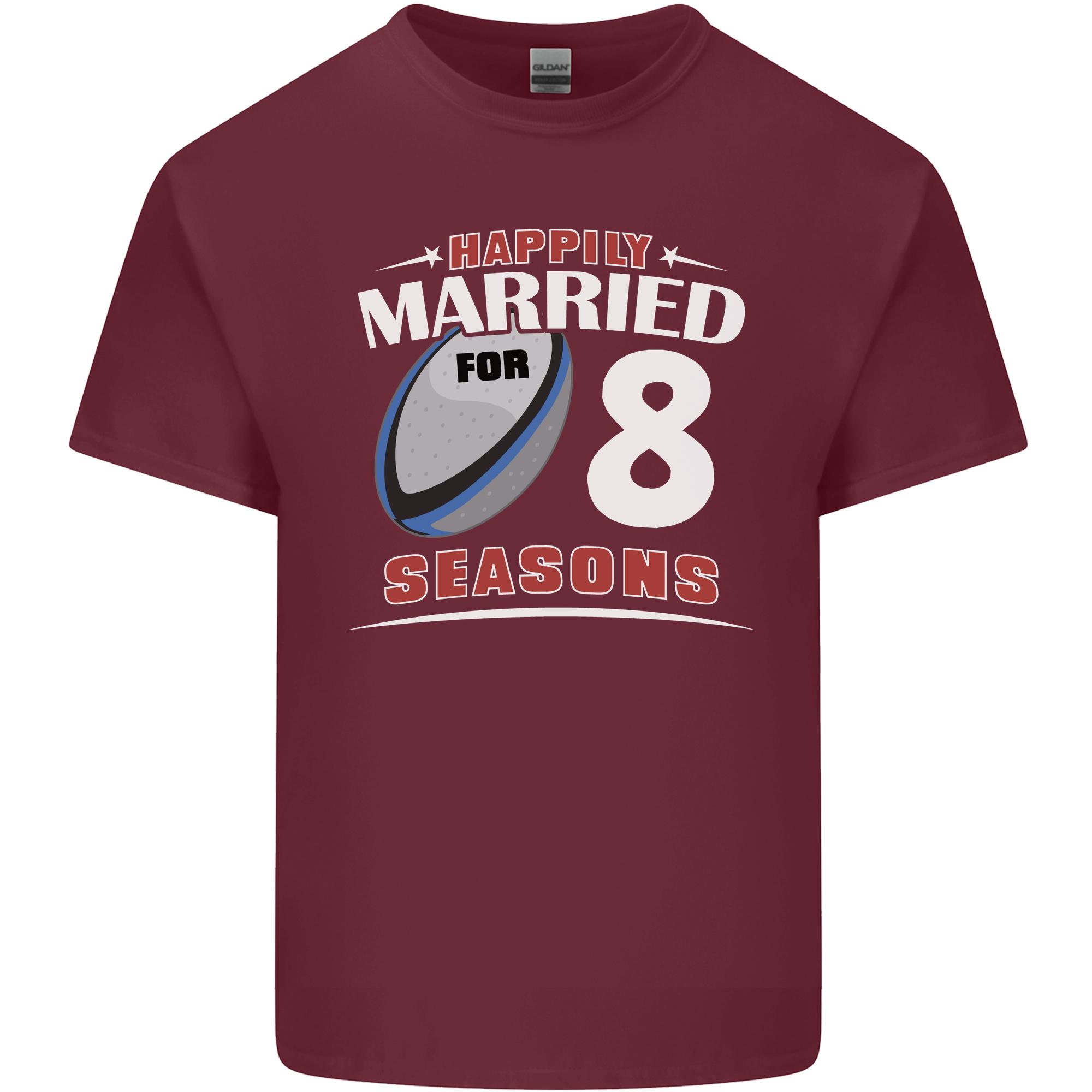8 Year Wedding Anniversary 8th Rugby Unisexs Light Cotton TShirt S