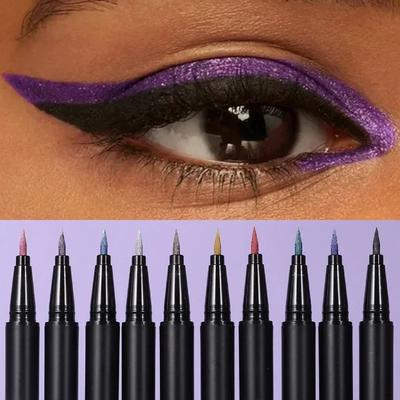 Pearlescent Eyeliner Stick Pen Glitter Eyes Shadow Waterproof Shimmer Eye Liner Pen Shiny High-gloss Cosmetics Beauty Make Up
