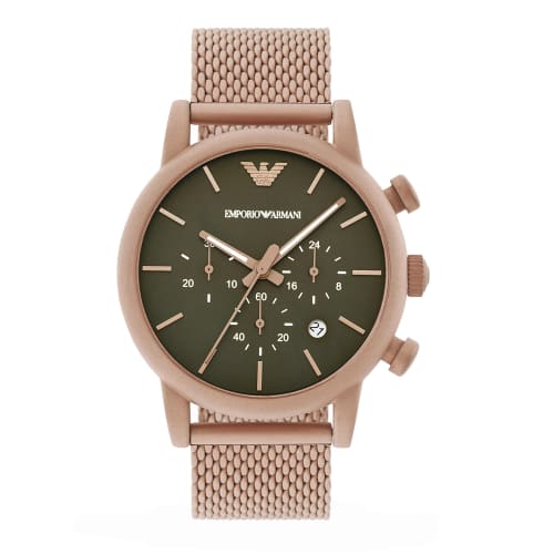 

Мужские часы Emporio Armani AR11428 бежевое золото