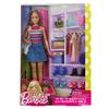 Barbie Doll & Fashion Shoes and Accessories Set, Dress-Up Doll House, Pretend Play, for Ages 3 and Up, Pink, FVJ42