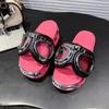 Fashion Cover Toe Beach Shoes Ladies' Slippers Platform Sabot Punk Scandals Slides Beach Shoes Cover Toe House Slippers Platform Slides