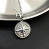 VAF New Design Silver/18K Gold Compass Pendant Necklace Jewelry 316L Stainless Steel Halskette Compass