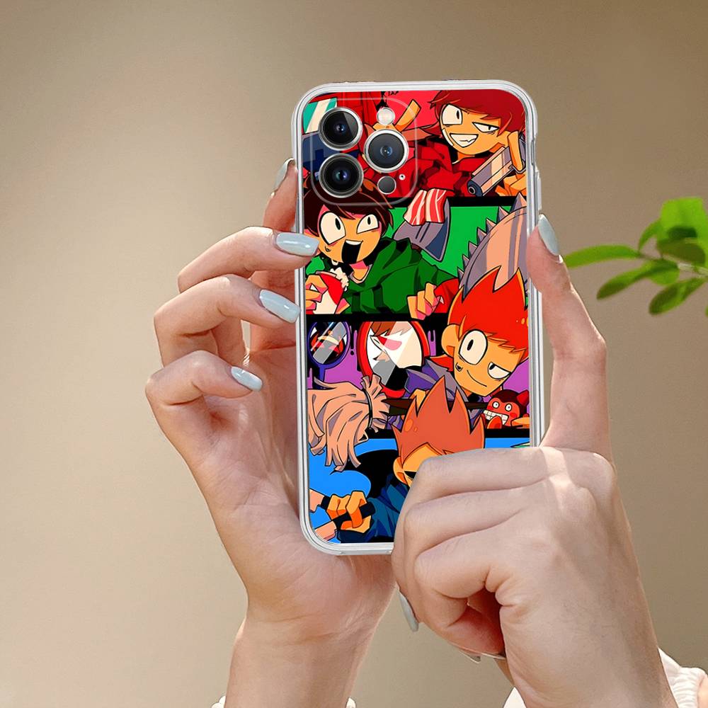 Cartoon Cute E-Eddsworlds TPU Silicone Case For IPhone 11 12 13 14 15 16 17 Pro Max Shockproof Clear Back Cover