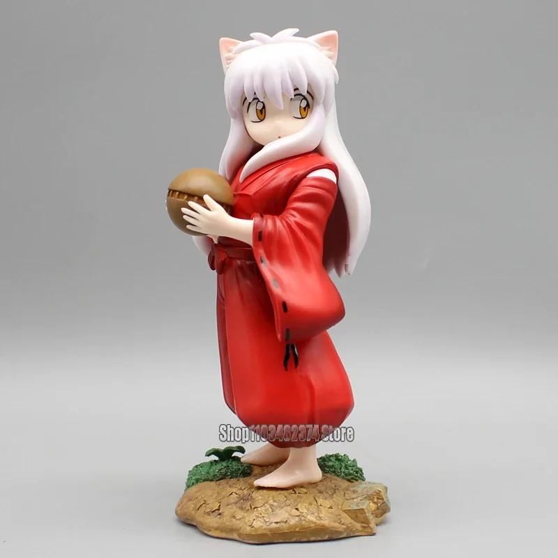 Action Figure di Inuyasha Anime Versione Q Figure di Inuyasha da Bambino Modello Tappo per Spaghetti PVC Ornamenti da Collezione Bambole Carine Giocattoli