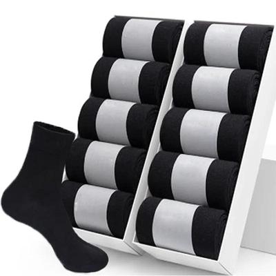 5 Pairs High Quality Men‘s Socks Cotton Casual Business Middle Black Breathable Male Crew Socks Dress Gifts Socks Size 38-44