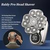 Bawldy Pro Head Shaver, 6-in-1 Detachable Head Shavers with 9D Floating Blade Heads, IPX7 Waterproof, Intelligent LED Display, Rechargeable Cordless