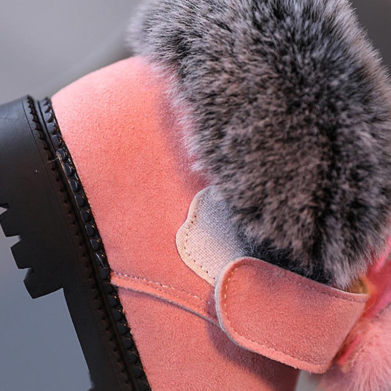 Winter Girls Boots Princess Snow Boot Sport Shoes Girl Children Warm Boots Fashion Soft Kids Sneakers