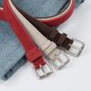 Reverse Velvet Matte Genuine Leather Women's Belt Cowhide Retro Women's High-end Style Match Skirt Jeans Women's Belt