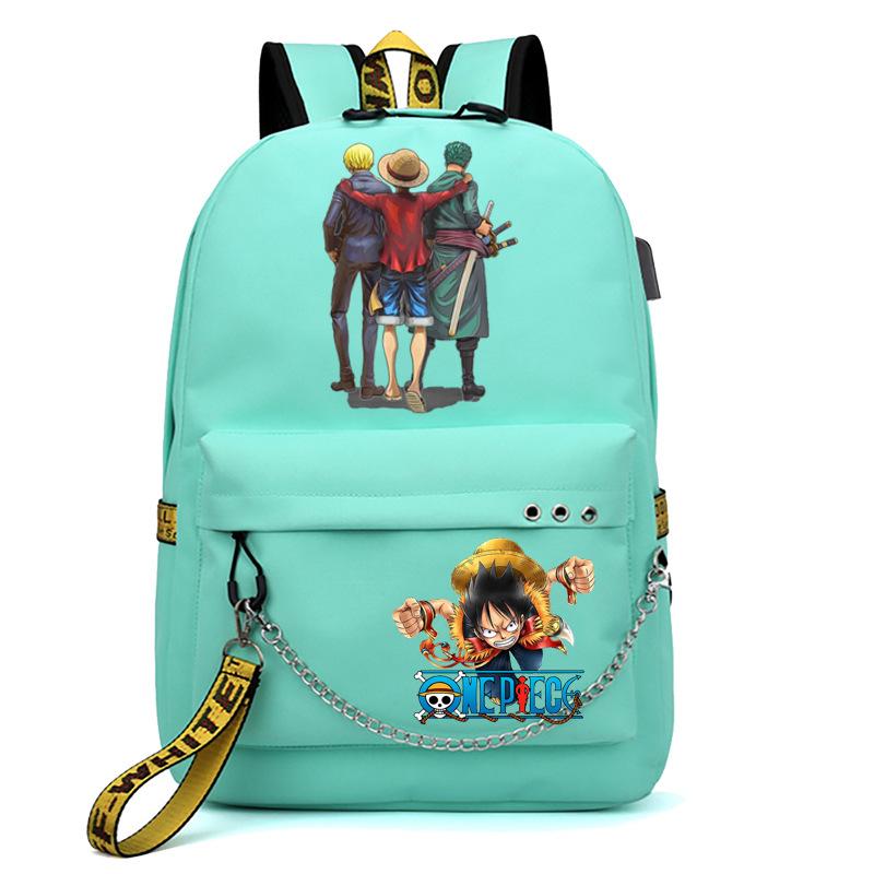 USB student school bag travel backpack printed One Piece casual trendy bag