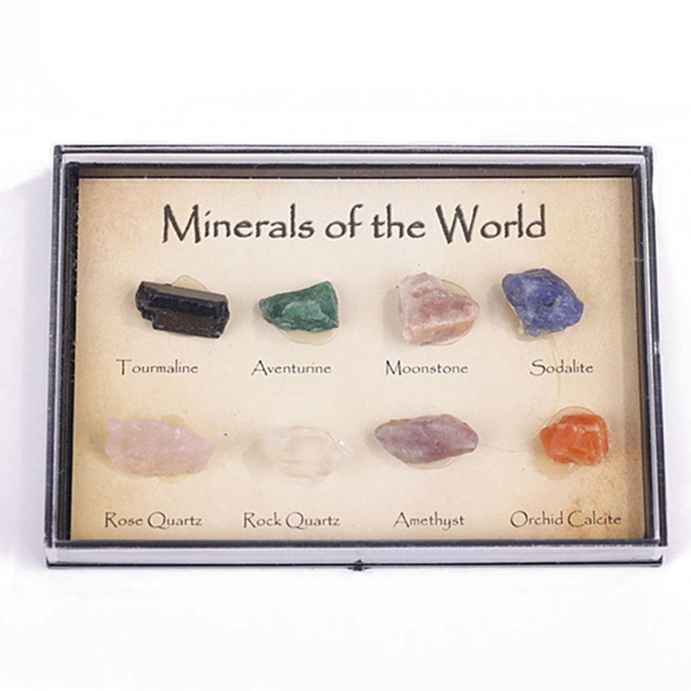 Geografieunterricht Rohe Edelsteine Mineralien der Welt Mineralproben Erzproben Quarzkristall